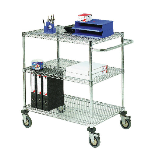 Mobile Trolley 3-Tier Chrome 372998