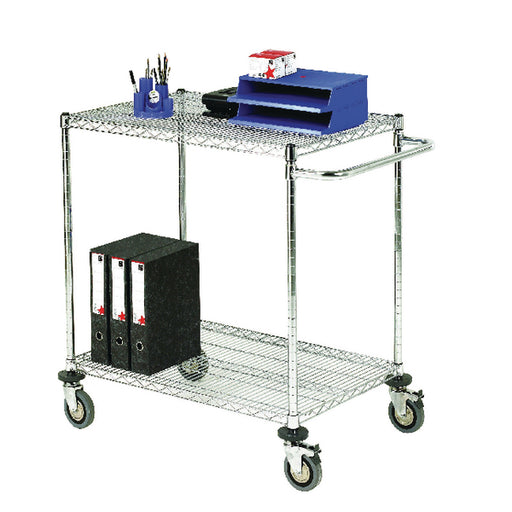 Mobile Trolley 2-Tier Chrome 373003