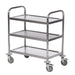 Trolley 3-Tier Stainless Steel Silver 373229