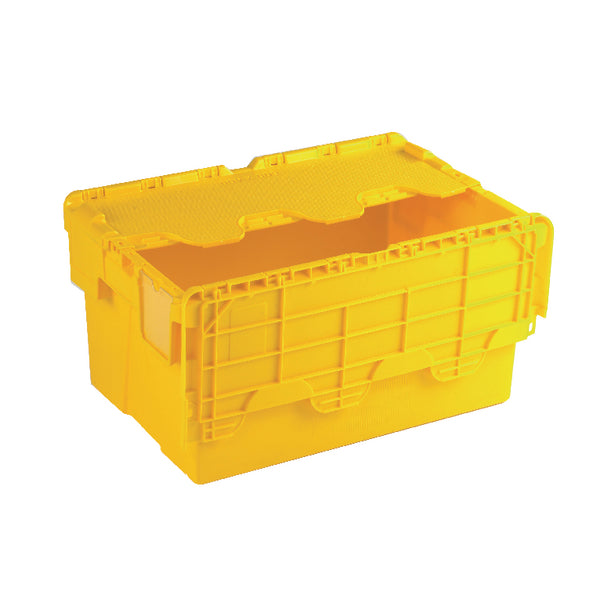 Attached Lid Container 54L Yellow 375817