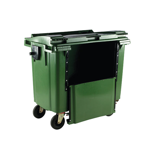 Wheelie Bin With Drop Down Front 770 Litre Green 377966