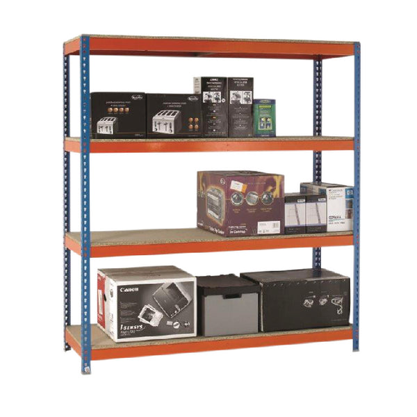 VFM Orange/Zinc Heavy Duty Painted Shelving Unit 379024