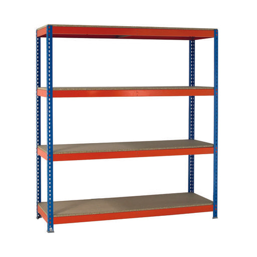 VFM Orange/Zinc Heavy Duty Painted Shelving Unit 379028