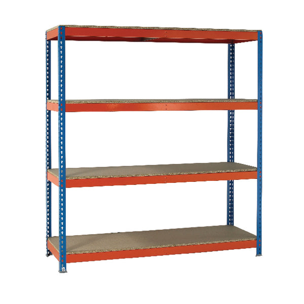 VFM Orange/Zinc Heavy Duty Painted Shelving Unit 379051