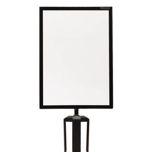 VFM Barrier System Sign Holder A4 Portrait Black 326403