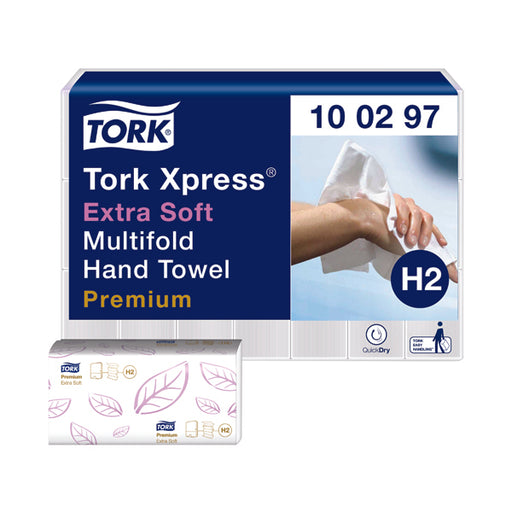 Tork Xpress Multifold Hand Towel H2 White 100 Sheets (Pack of 21) 100297