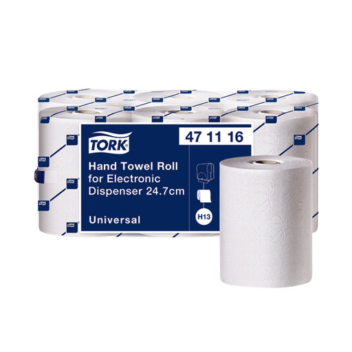 Tork Hand Towel Roll 1-Ply White For Electronic Dispenser (Pack of 6) 471116