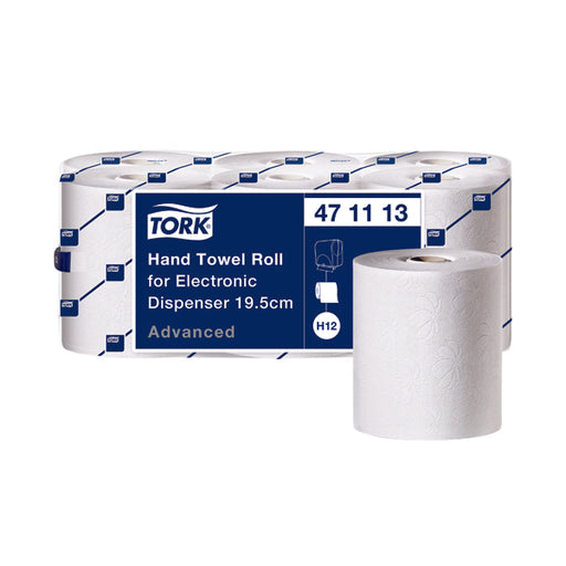 Tork Electronic White 2-Ply Hand Towel Roll 195mm Wide Sheet (Pack of 6) 471113