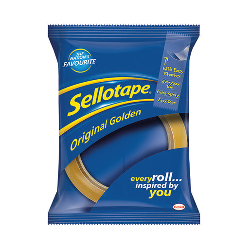 Sellotape Original Golden Tape 24mm x 50m (12 Pack Clipstrip)