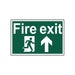 Spectrum Industrial Fire Exit RM Arrow Up S/A PVC Sign 300x200mm 1505