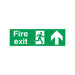 Safety Sign Fire Exit Running Man Arrow Up 150x450mm PVC FX04711R