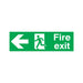 Safety Sign Fire Exit Running Man Arrow Left 150x450mm PVC FX04311R