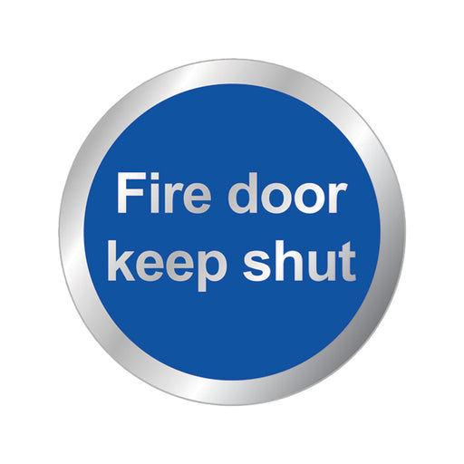 Safety Sign Fire Door Keep Shut 76mm RDS15