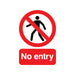 Warning Sign No Entry A5 Self-Adhesive ML01751S