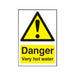 Safety Sign Danger Very Hot Water 75x50mm Self-Adhesive HA17343S