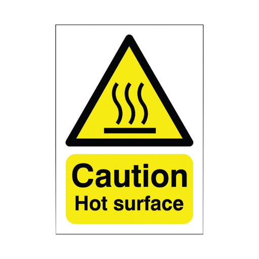 Safety Sign Caution Hot Surface A5 Self-Adhesive HA04151S