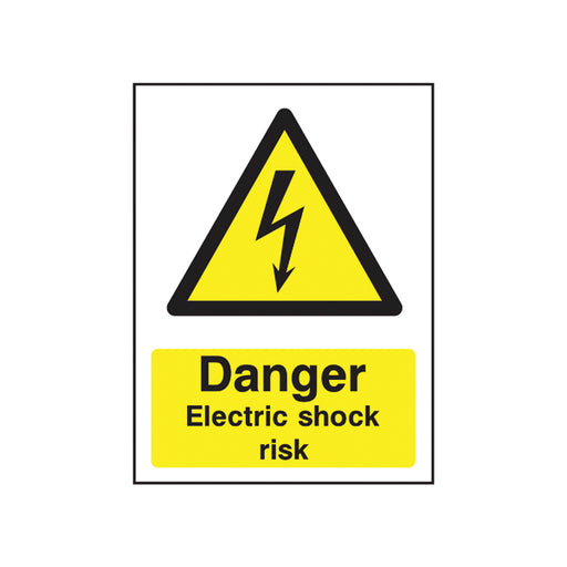 Safety Sign Danger Electric Shock Risk A5 PVC HA10751R