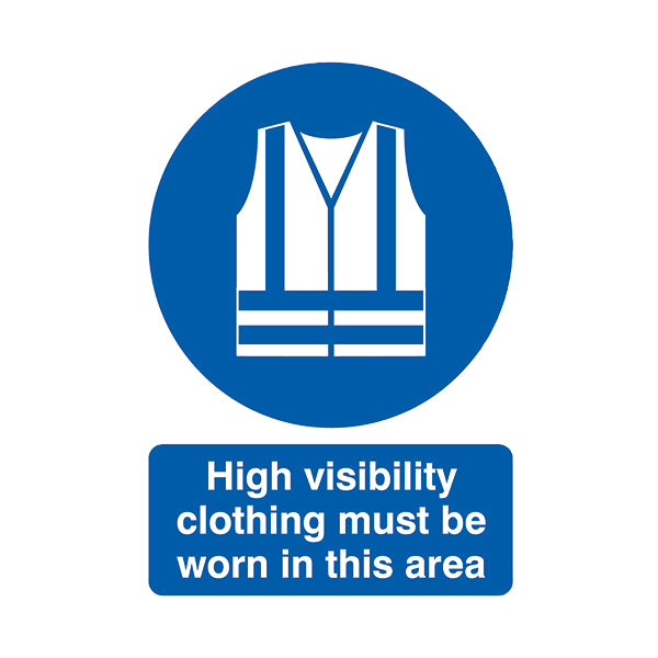 Safety Sign High Visibility Clothing Must be Worn A4 PVC MA02150R