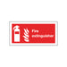 Safety Sign Fire Extinguisher Symbol 100x200mm Self-Adhesive F16D/S