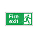 Safety Sign Fire Exit Running Man Right 150x300mm Self-Adhesive E98A/S