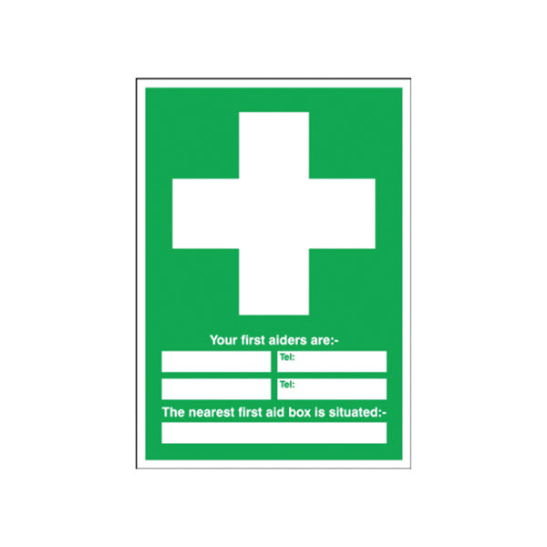 Safety Sign First Aid 600x450mm PVC E91A/R