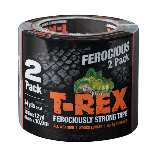 T-Rex Duct Tape 48mmx10.9m Grey Twin Pack (Pack of 6) 241591