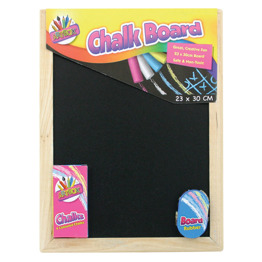 Chalk Board Set With Chalk Board, Chalks And Eraser (Pack of 12) 5249