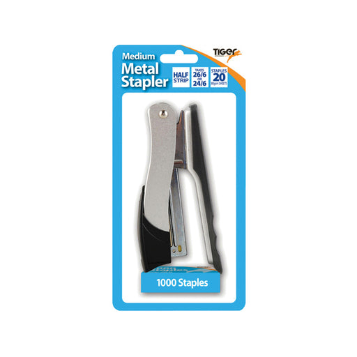 Tiger Medium Metal 26/6 Stapler FOC 1000 Staples (Pack of 6) 301510