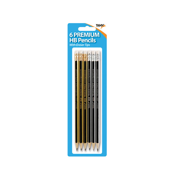 Tiger Eraser Tip HB Pencils 12x6 (Pack of 72) 301535