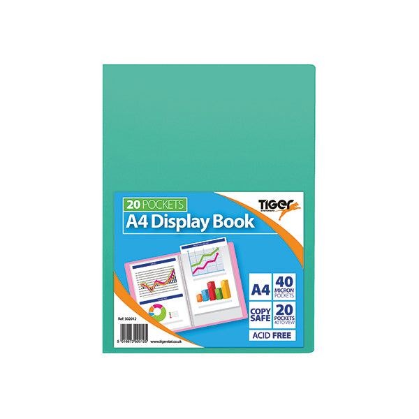 Display Book A4 20 Pocket Assorted Pastel (Pack of 10) 302012