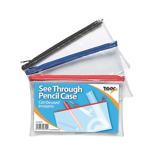 See Through Pencil Case 200 x 125mm (Pack of 12) 300794