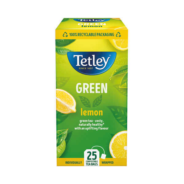 Tetley Green Tea With Lemon Tea Bags (Pack of 25) 1571A