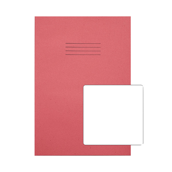 Rhino Exercise Book Plain 80 Pages A4 Pink (Pack of 50) VC48483