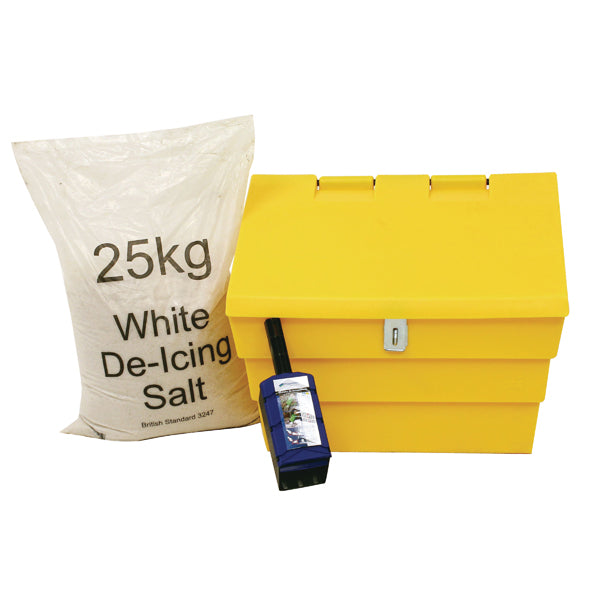 50 Litre Lockable Grit Bin and 25kg Salt Kit 389116