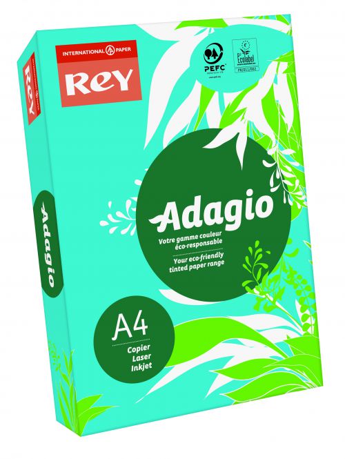 Best Value Rey Adagio A4 Paper 80gsm Deep Blue RM500