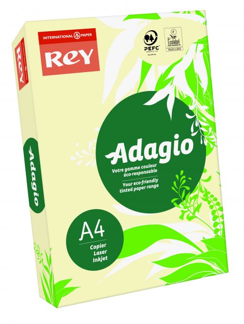 Best Value Rey Adagio A4 Card 160gsm Ivory RM250