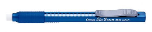 Best Value Pentel Clic Eraser Pen Transparent Blue PK12