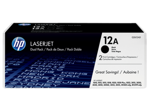 Best Value HP Q2612AD Black Laser Toner 1015 1010 Twin