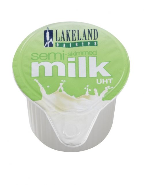 Best Value Lakeland UHT Half Fat Milk Pots 12ml PK120