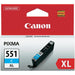 Best Value Canon 6444B001 CLI551XL Cyan Ink 11ml