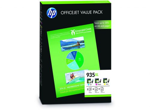 Best Value HP F6U78AE 935XL CMY Ink Cartridge Pack