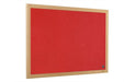 Best Value Bi-Office Earth-It Exec Red Felt Ntcbrd Oak Frame 90x60cm