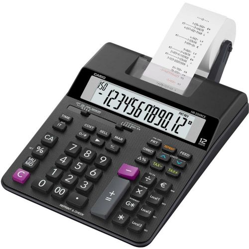 Best Value Casio HR-200RCE Printing Desktop Calculator Black