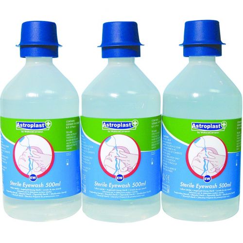 Best Value Astroplast Saline Eyewash 500ml Clear Pk3