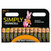 Best Value Duracell AA SIMPLY Batteries PK12