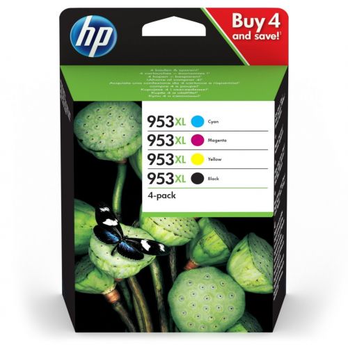 Best Value HP 3Hz52Ae 953XL High Yield 4 Pack CMYK