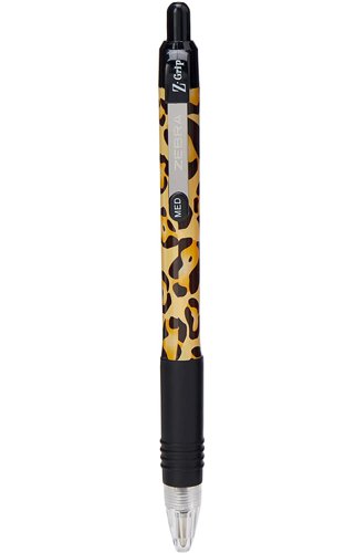 Zebra Z-Grip Animal Ballpoint Pen Cheetah Print Medium Point Black (Pack 12) 16803