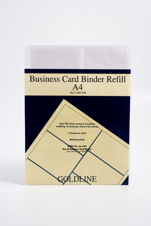 Best Value Goldline Business Card Binder Refill A4 GBC9/RZ (PK5)