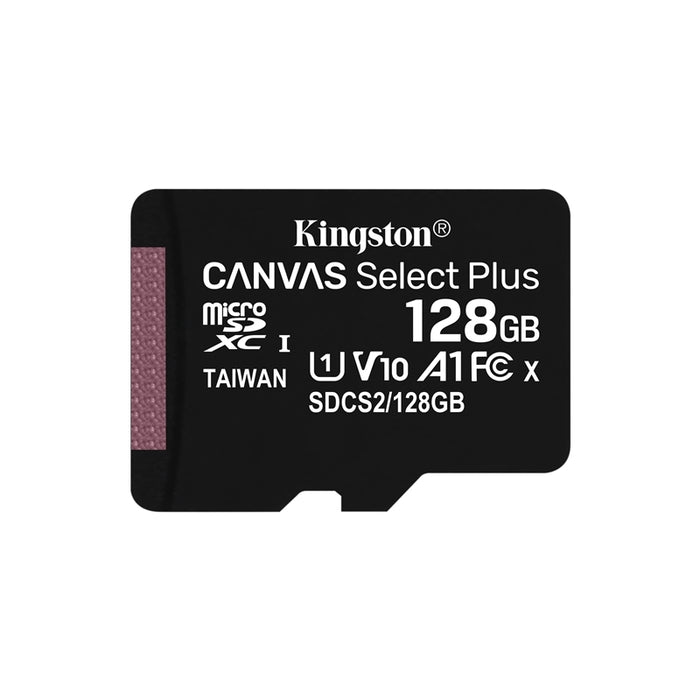 Kingston Canvas Select Plus microSD-Karte SDCS2/128 GB Klasse 10 (SD-Adapter im Lieferumfang enthalten)