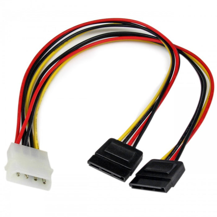 StarTech 12in LP4 to 2x SATA Power Y Cable